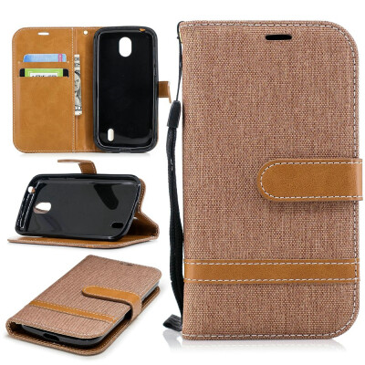 

BEFOSPEY Mixed Colors Denim PU LeatherSoft TPU Card Slot Stand Wallet Case For Nokia 145"2018