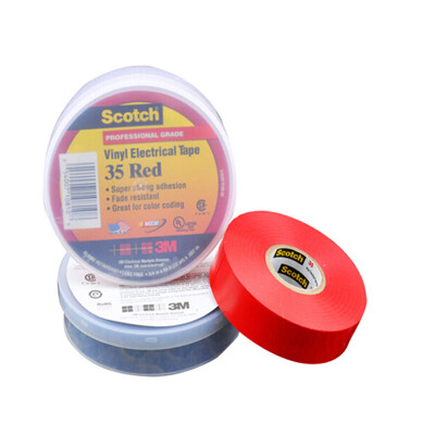 

3M Scotch 35 high quality phase color PVC electrical insulation tape single roll brown
