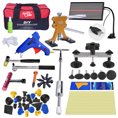 

Professional PDR Dent Tools Kit For Car White LED Reflector Dent Removal Repair Tool Auto Pulling Bridge Glue Gun Hand Tool Sets