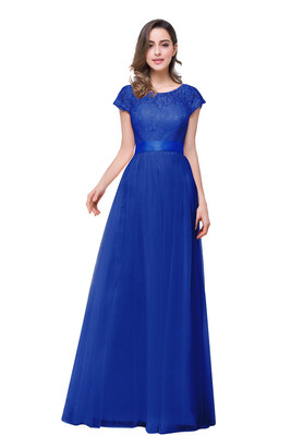 

Long Lace Pink A-line Evening Prom Party Dress Pageant Bridesmaid Formal Gown Elegant