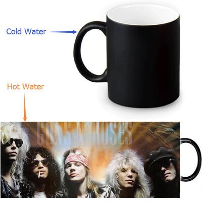 

Guns&Rose 350ml12oz Heat Reveal Mug Color Change Coffee Cup Sensitive Morphing Mugs Magic Mug Milk Tea Cups