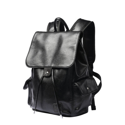 

Shoulder Bag Men Korean Leather Business Flap Bag Rucksack Students Knapsack Travel Backpacks
