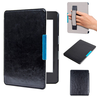 

Magnet Folio PU leather smart cover case with hand grap cover for 2016 All-New Kindle 8th Generation 2016 ereader cover case