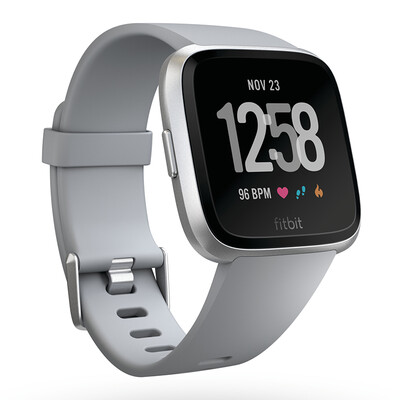 

Fitbit Versa Sports Smart Watch NFC Fitness Waterproof Bluetooth Call Auto Workout Recognition Music Store Caller SMS WeChat Alert Silver