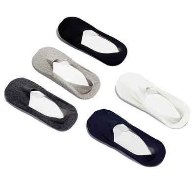 

Langsha boat socks mens socks thin section mens invisible socks low to help cotton shallow mouth silicone non-slip short socks dark gray 2 light gray 2 white 1
