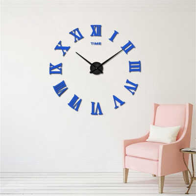 

3D Wall Clock Frameless Modern Mirror Metal Large Wall Stickers Clocks Wall Watches Room Home Decorations