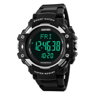 

Men Sports Health Watches 3D Pedometer Heart Rate Monitor Calories Counter 50M Waterproof Digital LED Wristwatches 1180