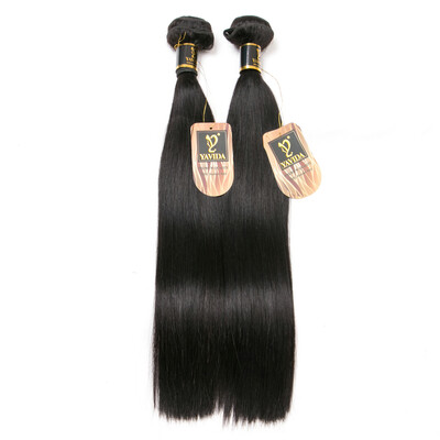 

YAVIDA Hair Peruvian Straight Hair Weave 2 Bundles Peruvian Virgin Hair Natural Hair Extensions Straight Human Hair Weft
