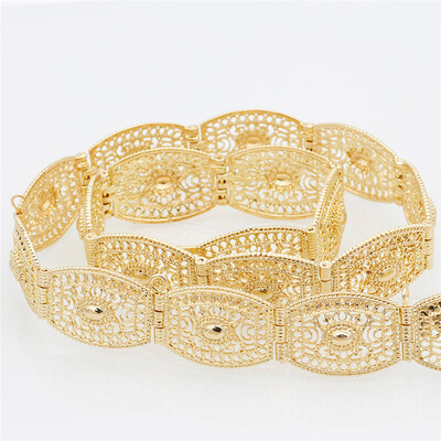 

SUNSPICE MS Ethnic Hollow Mesh Metal Waist Chain Belt Gold Color Resin Crystal Body Jewelry European Women Festival Sash Bijoux