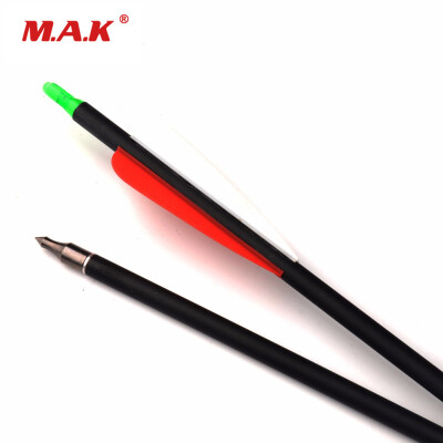 

24 pcs Carbon Arrow 28 Inches Spine 500 OD 78mm Replaceable Arrowhead for CompoundRecurve Bow Archery Hunting Shooting