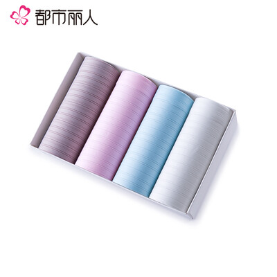 

Cosmo Lady womens underwear simple&seamless one-piece striped mid-waist combination briefs 4 loaded BK17K16 blue powder skin black Free