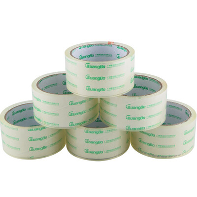 

GuangBo 6 package 60mm 200y transparent sealing wide tape adhesive office supplies FX-32