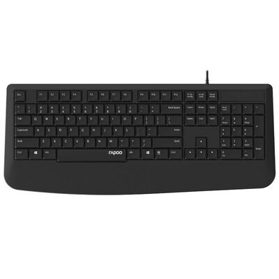 

Rapoo NK1900 Wired Keyboard Office Keyboard Computer Keyboard Notebook Keyboard Desktop Keyboard Black