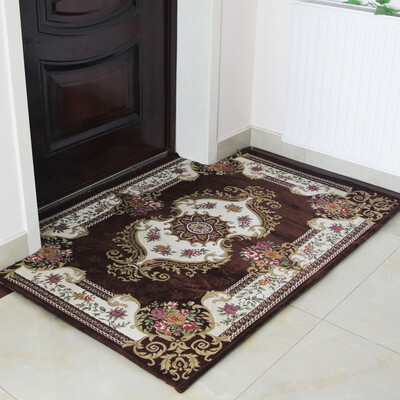 

More beautiful memory 80120cm European-style floor mat door mat door entrance door mat door mat door entrance door mat bedroom home carpet coffee color