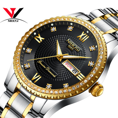 

NIBOSI Ladies Fashion Watch Women Luxury Women Watches Steel Female Clock Relogio Feminino De Luxo Crystal Watch Women Waterproof