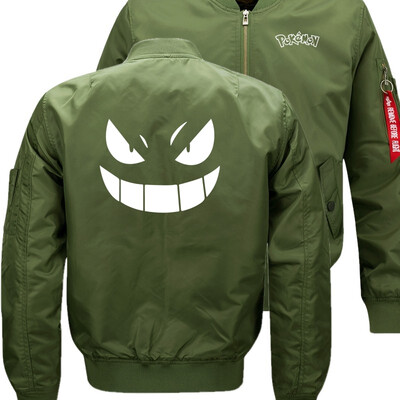

Pokemon Go Pocket Bomber Flight Flying Jacket Winter thicken Warm Zipper Men Jackets Anime Mens Casual Coat