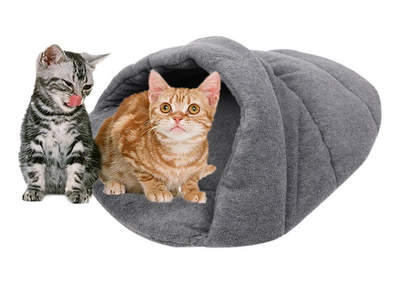 

Soft Warm Pet Dog Cat Bed House Plush Cozy Nest Mat Pad Cushion Pet Cave Wine