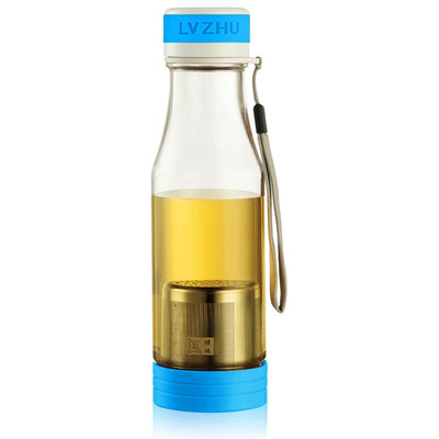 

lvzhu 500ml creative portable leak-proof anti-wiping with tea filter travel free plastic cup PC