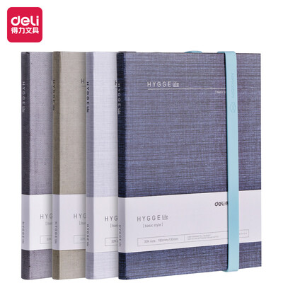 

Deli deli 32K96 page silicone strap traveler account book student hand-painted schedule plan this notebook book SZ006