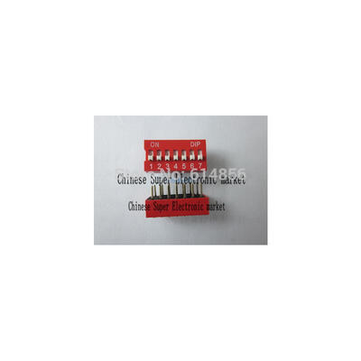 

10PCS 7P 7 Position DIP Switch 254mm Pitch 2 Row 14Pin DIP Switch