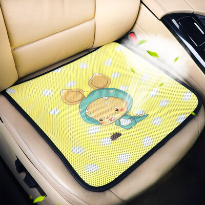 

Purple wind chime car seat cushion summer 3D small square pad front row single piece no back ice silk car seat four seasons universal single slip non-tie tied office seat cushion KT 2 piece dinosaur rat