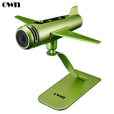 

OWN AIR-02 aircraft mobile phone microphone mobile phone national karaoke anchor live special microphone audio computer singing condenser wheat vintage green