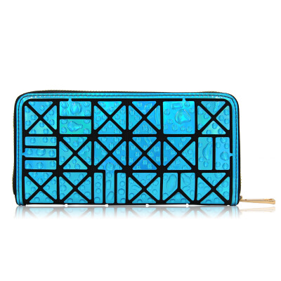 

Milisente Women Leather Wallet Female Colorful Clutch Purse Ladies Zipper Geometric Standard Wallets