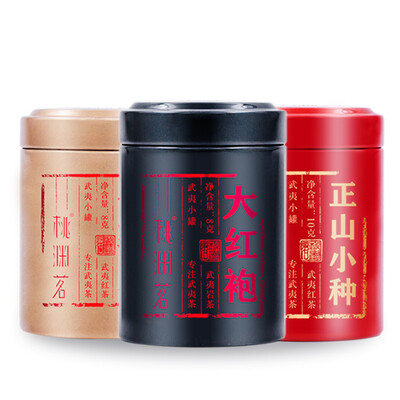 

Чай из персика Yuanchao Черный чай улун (Da Hong Pao + Zhengshan Race + Jin Jun Mei) Wuyi Small Cans Tea Combination Pack 52g