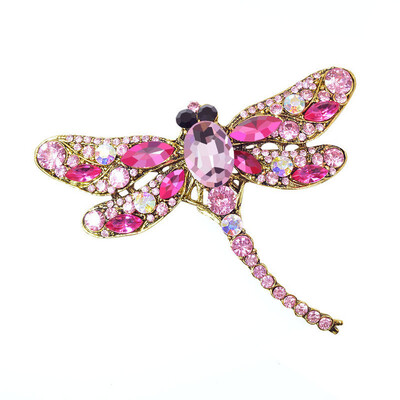 

CINDY XIANG Crystal Vintage Dragonfly Brooches для женщин Большая брошь для брошюр для насекомых Pin Fashion Dress Coat Accessorie