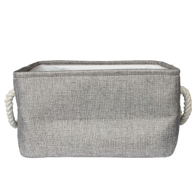 

Jing Hui Si Chuang JH0559 storage box snacks underwear storage basket cotton&linen storage box basket small gray