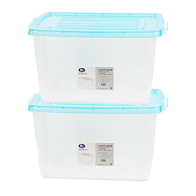 

【Jingdong Supermarket】 A + 50L clothing snack toy kitchen car with plastic storage finishing box 3266 blue cover 2 only installed