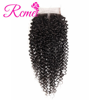 

Rcmei 8A Raw Virgin Hair 3 Part Brazilian Kinky Curly Closures 44 Closure Lace Top Closure Cheap Lace Closure