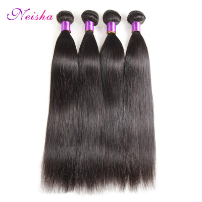 

Neisha Brazilian Straight Hair Bundles Human Hair Bundles Deal 4 Bundles Deal Brazilian Virgin Hair Straight Natural Black Color