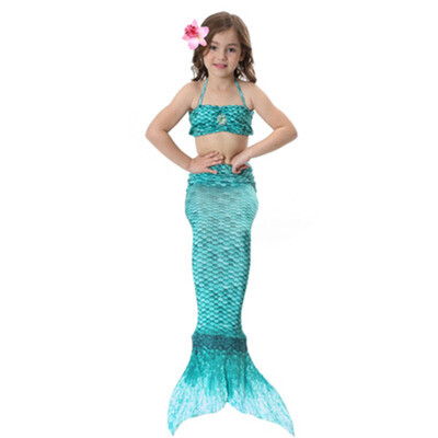 

Children Little Mermaid Tail Costume Ariel Bikini Summer Swimsuit Evening Dress child girl bikini Bathing Suit Beach Swim Wear