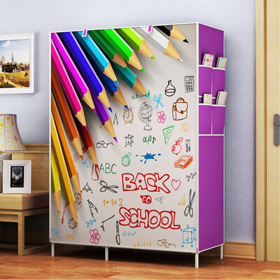 

Melody Jia wardrobe simple steel tube thickening frame simple modern cloth wardrobe assembly storage wardrobe colorful life 17045105cm