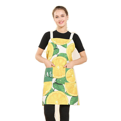 

Women Bib KitchenCotton linen Apron with Pocket Durable Comfortable Cute Apron for Cooking Baking