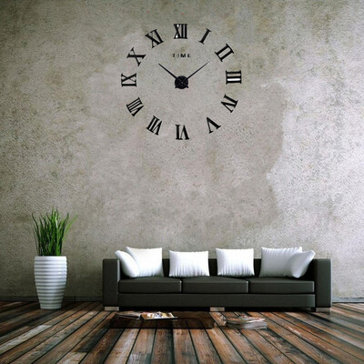 

3D Wall Clock Frameless Modern Mirror Metal Large Wall Stickers Clocks Wall Watches Room Home Decorations