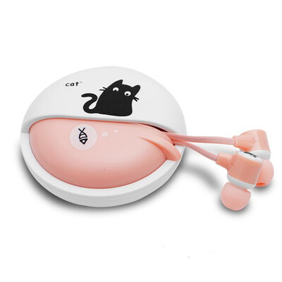 

Смазливая мультфильм Cat наушники мини Earbuds в наушниках уха с наушниками с микрофоном для iphone samsung xiaomi