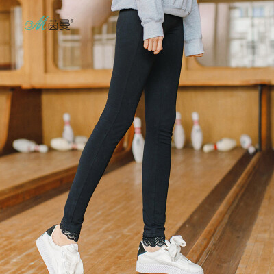 

INMAN autumn outfit casual casual comfort net color thin stretch leggings female 18813VP60089 black 28