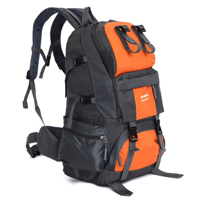 

Fashion Hot Sale 970g 50L Large Capacity Climbing Backpack Hiking Nylon Bag Camping Travel Day Pack Sports Colors FK0218