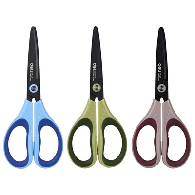 

Deli 6055 Teflon material anti-sticking stainless steel scissors color random