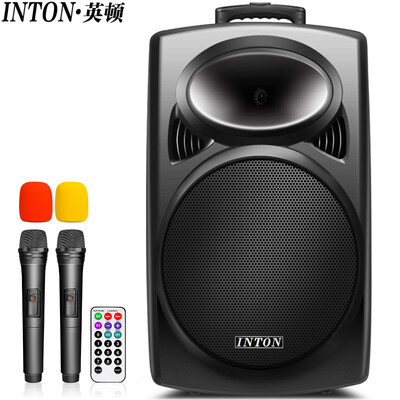 

INTON T7 12 inch square dance audio Bluetooth bar speakers outdoor portable audio high power subwoofer with wireless microphone microphone amplifier