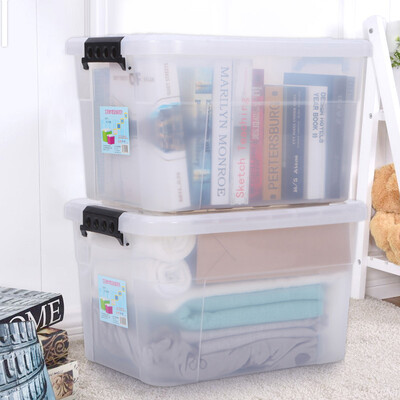 

Ai Laiya AILYA transparent storage box finishing box large reinforcement thickened multi-purpose plastic storage box clothes toy car debris storage box 2 Pack Z1252