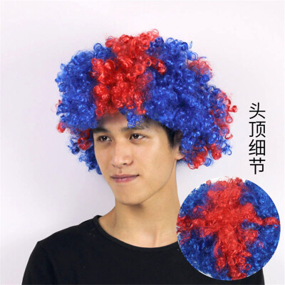 

National Flag Wig Football World Cup Flag Wig Headgear For Soccer Football Fans