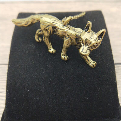 

New Silver Fox Necklace Trendy Style Silver Fox Pendant Necklace Women Fashion Silver Fox Jewellery