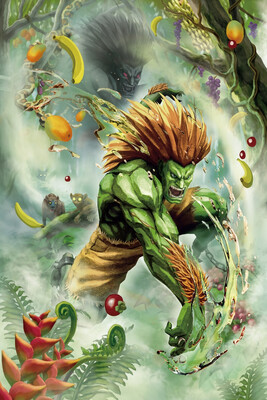 

blanka street fighter living room home art decor fabric posters prints