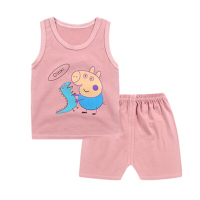 

2018 children Autumn Pajamas clothing Set Boys & girls Cartoon Sleepwear Suit Set kids 2-piece baby clothes