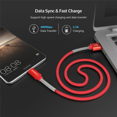 

Mzxtby Fast Charging USB Type C Cable Мобильный телефон Type-C USB Data Sync для кабеля Xiaomi / HuaWei / Nexus 5X 6P / LG 1 м