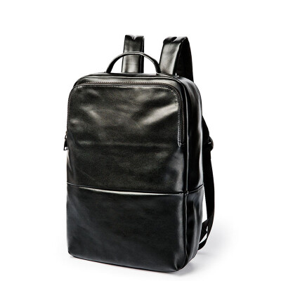 

Korean Men PU Leather Backpack Fashion Students Rucksack Leisure Travel Knapsack Bag