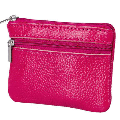 

Women Genuine Real Leather Small Coin Card Key Ring Wallet Pouch Mini Purse
